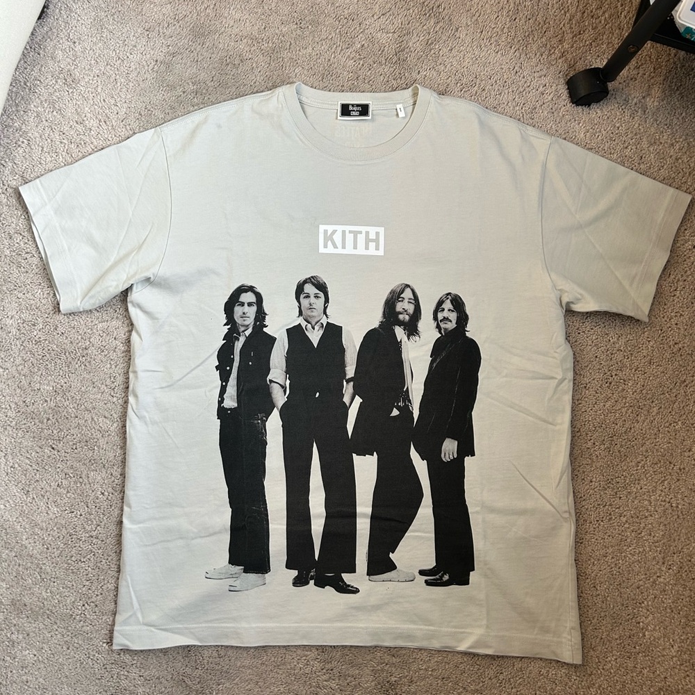 Kith x The Beatles Concrete Vintage Tee, Size LARGE